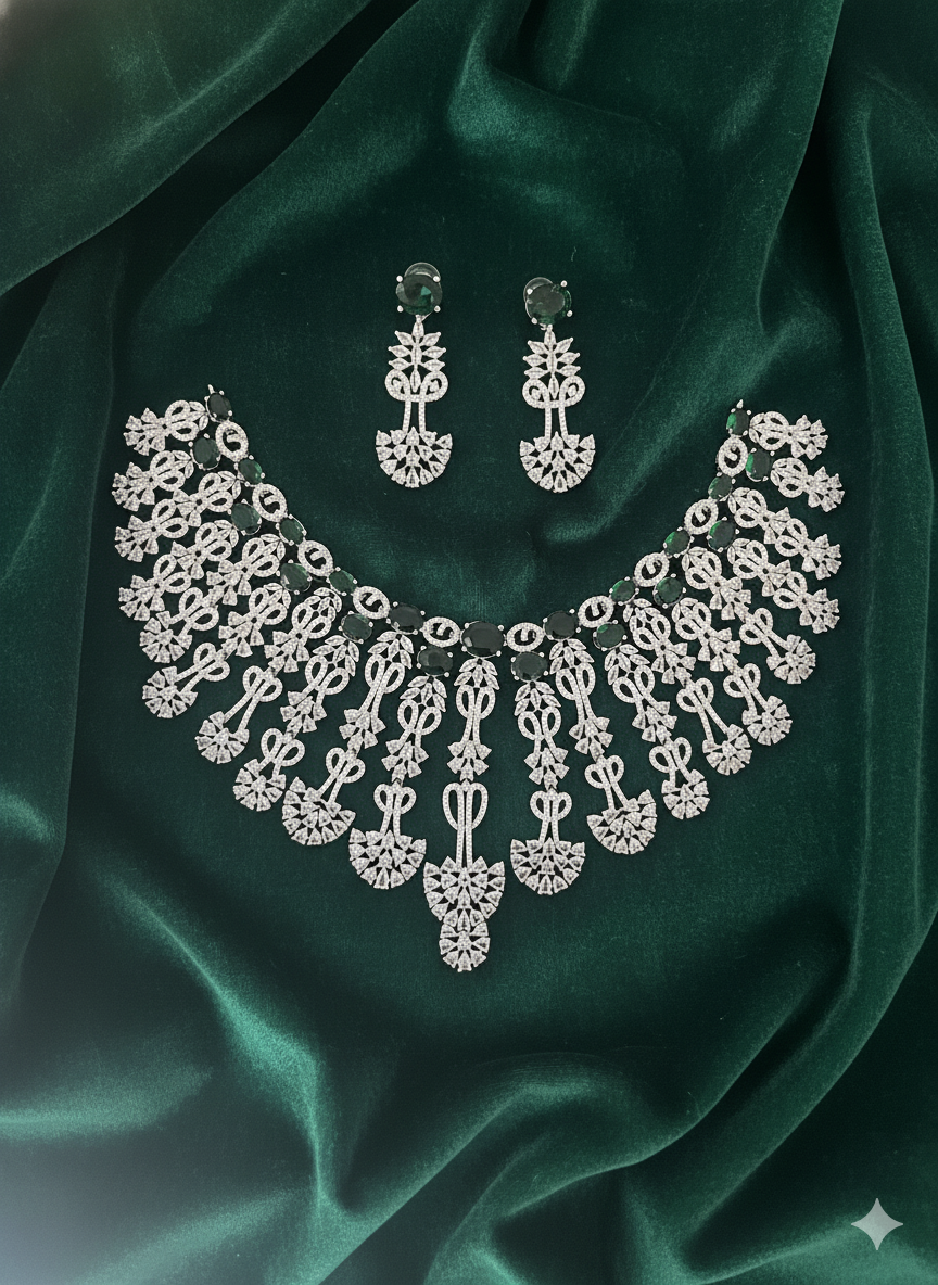 American diamond necklace set