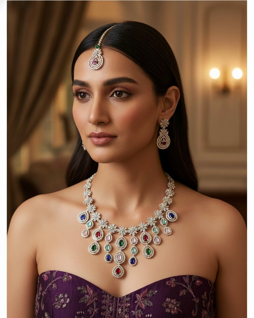 American diamond necklace