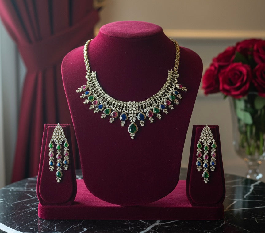 American diamond necklace