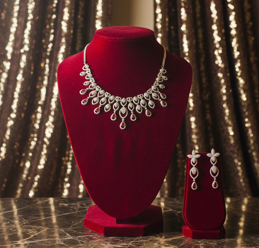 American diamond necklace