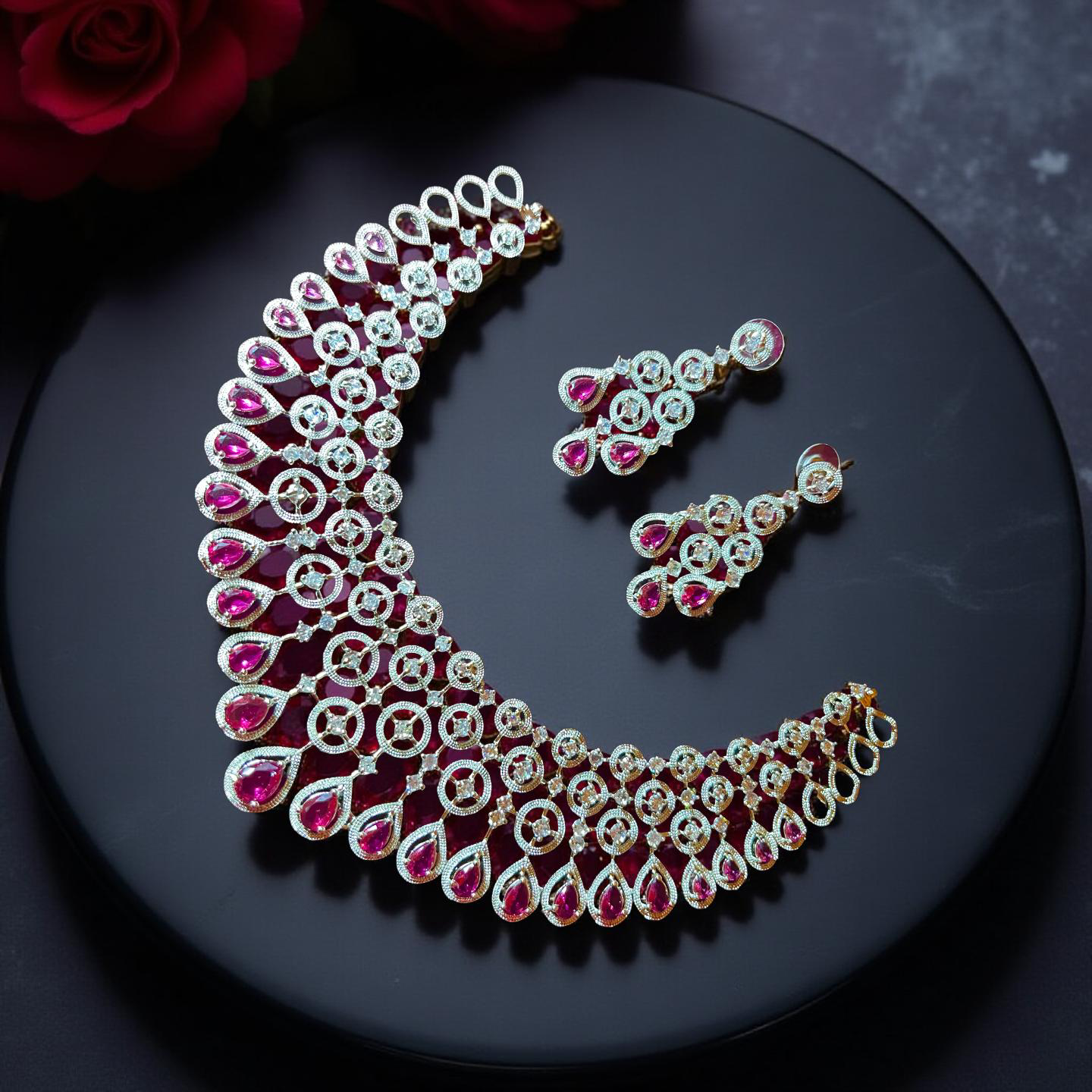 American diamond necklace