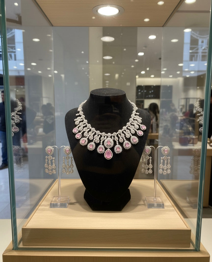 American diamond necklace set