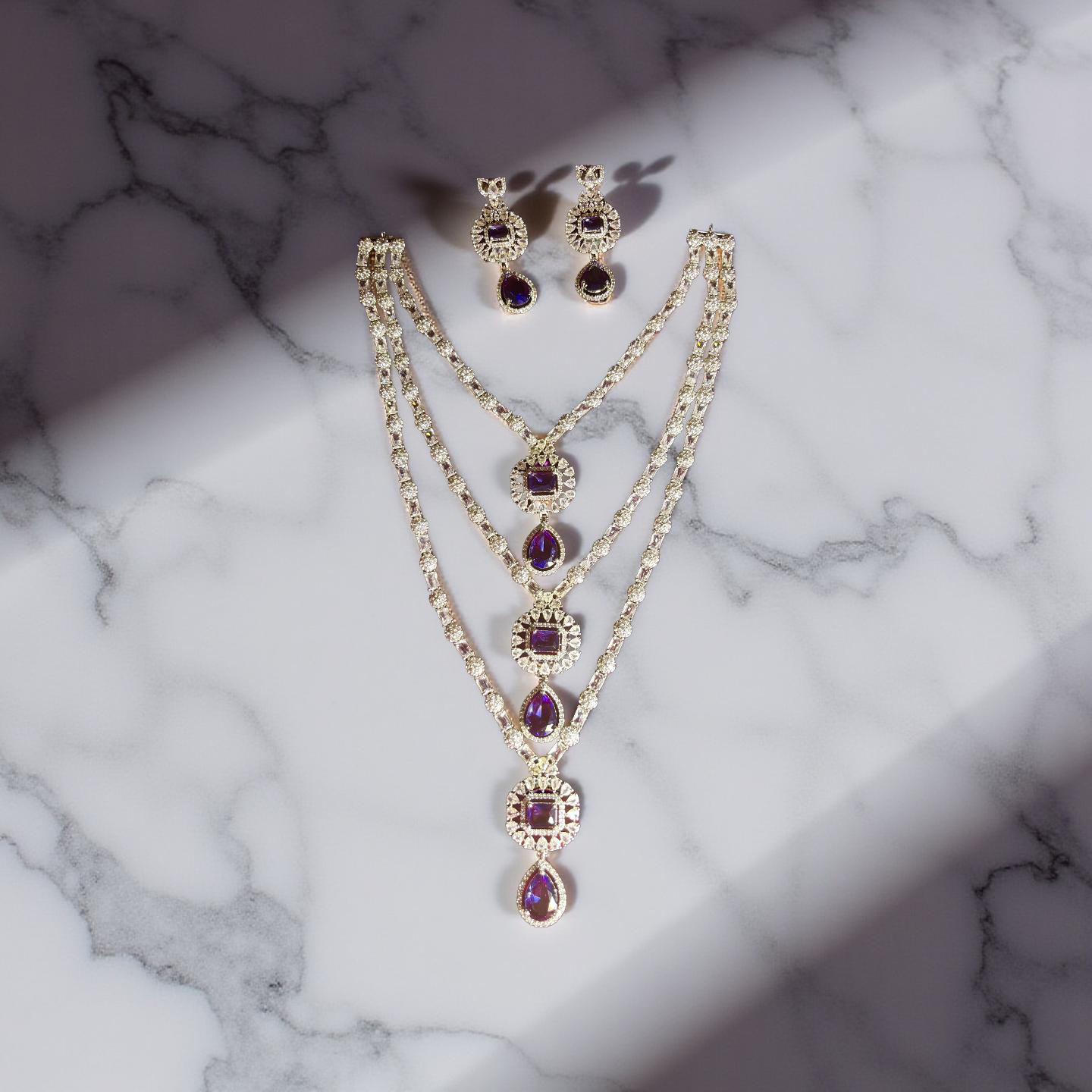 American diamond necklace set