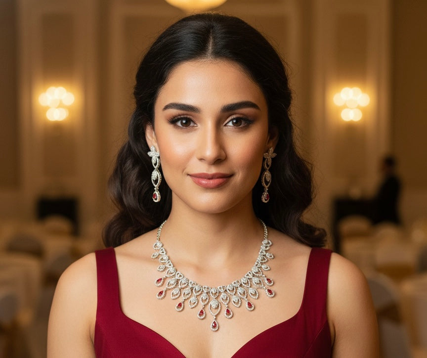 American diamond necklace