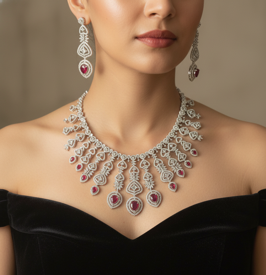 American diamond necklace