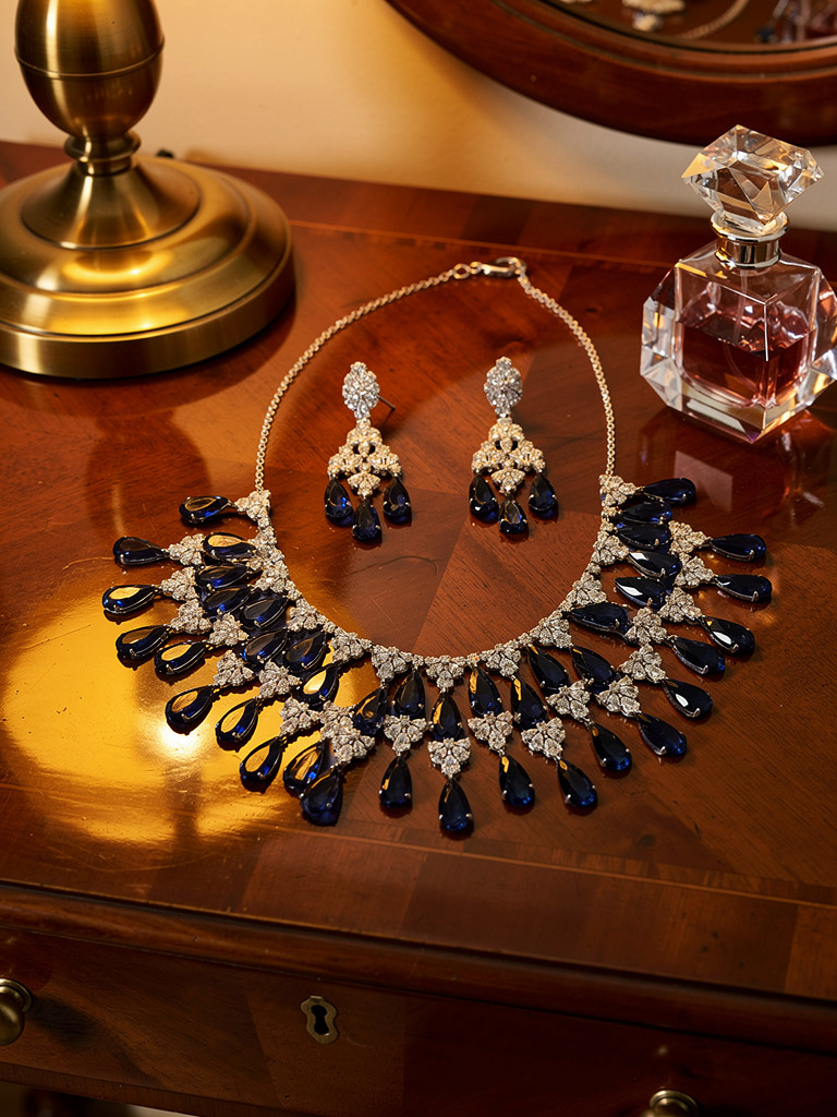 American diamond necklace.