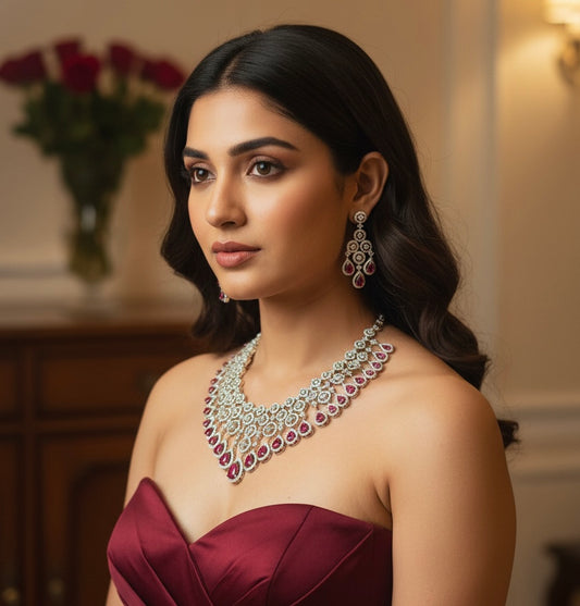 American diamond necklace