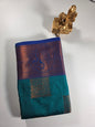 Blue copper zari  saree