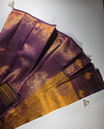 Mustard bloom Purple border Kuberapattu