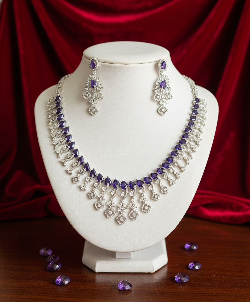 American diamond necklace