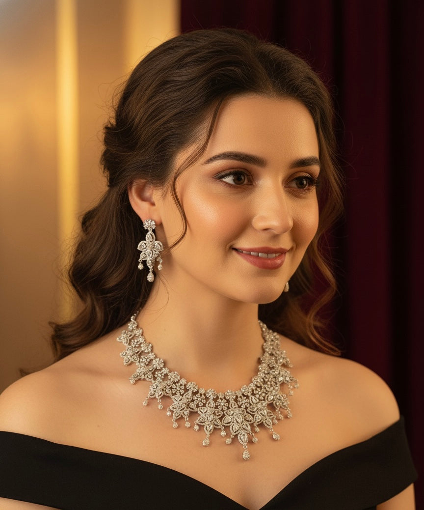 American diamond necklace set