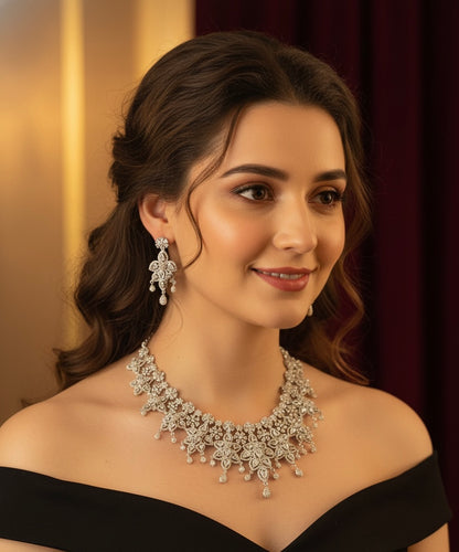 American diamond necklace set