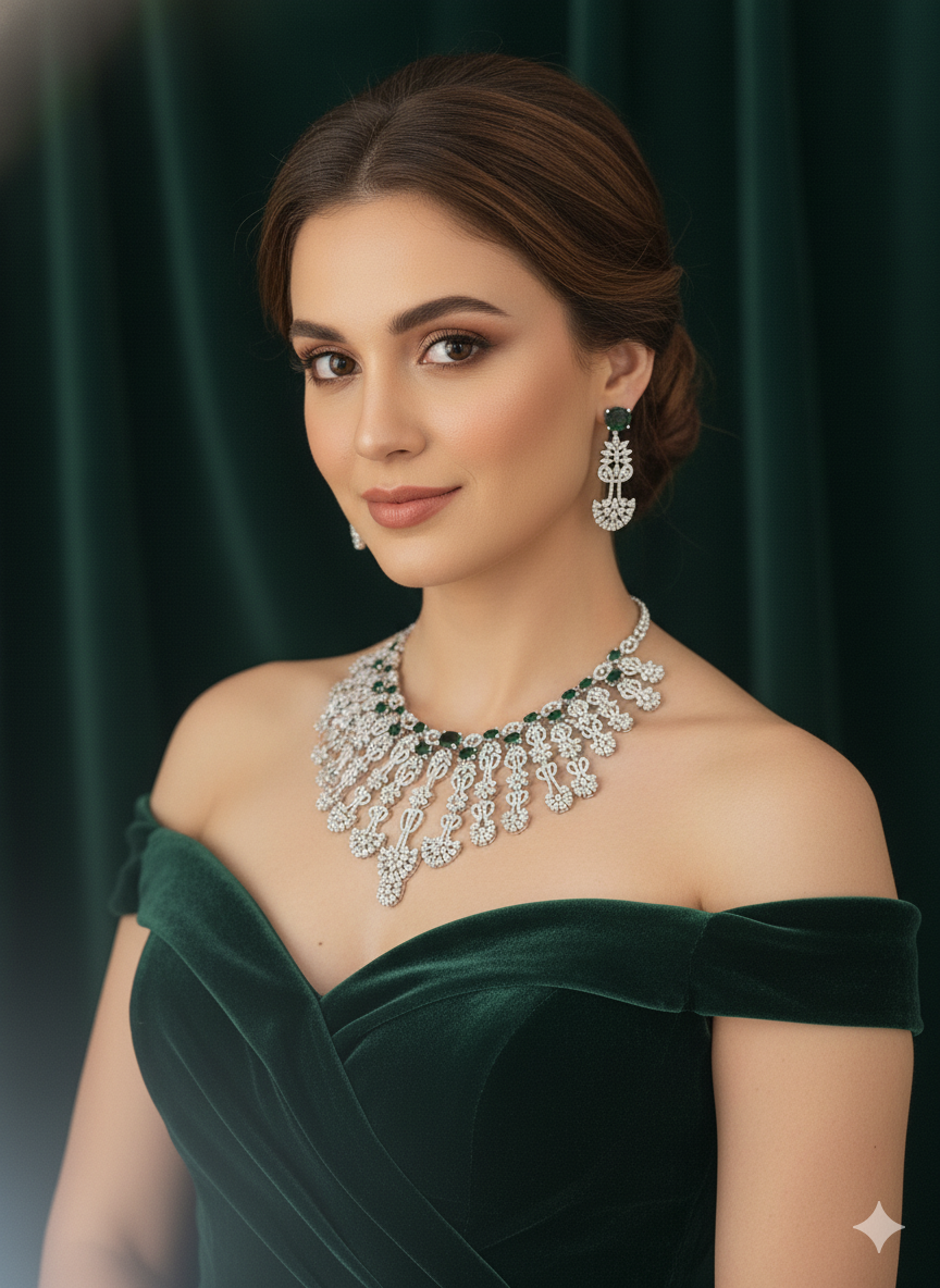 American diamond necklace set