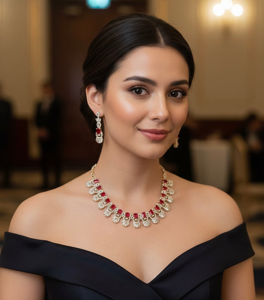 American diamond necklace set