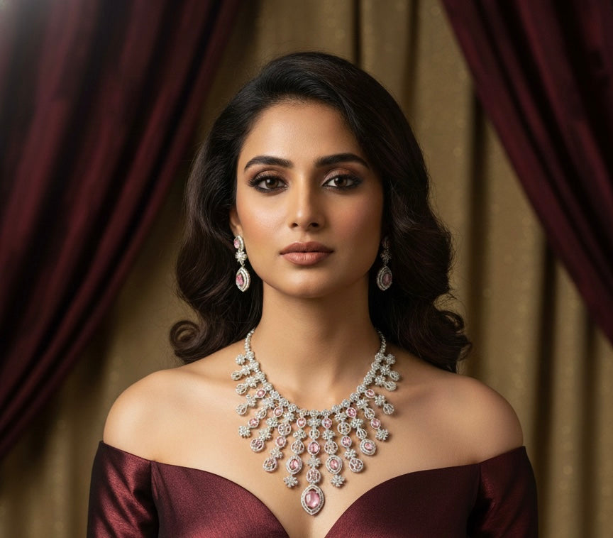 American diamond necklace