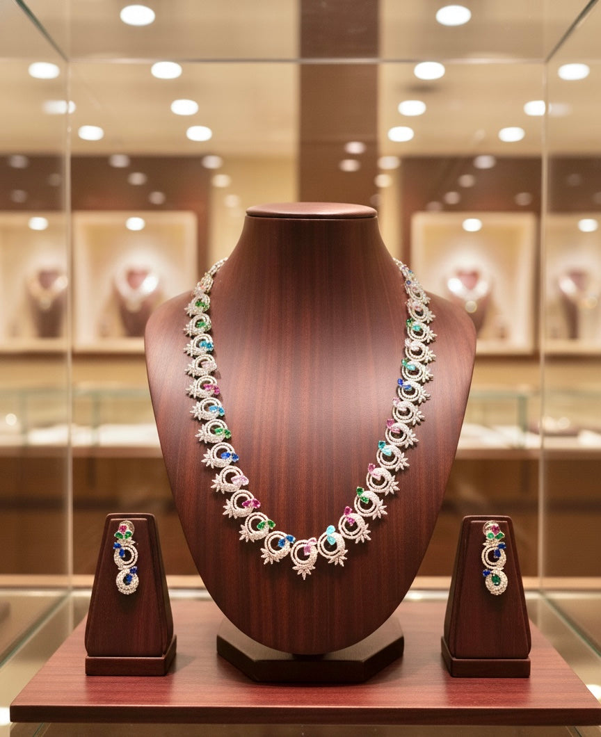 American diamond necklace set