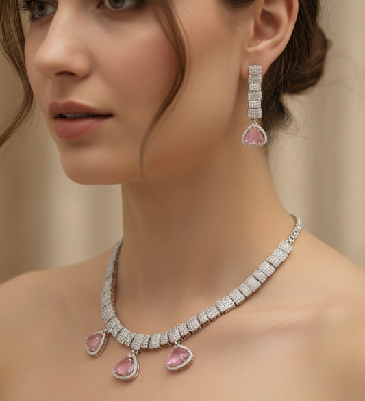 American diamond necklace set