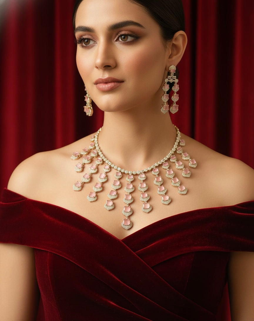 American diamond necklace set