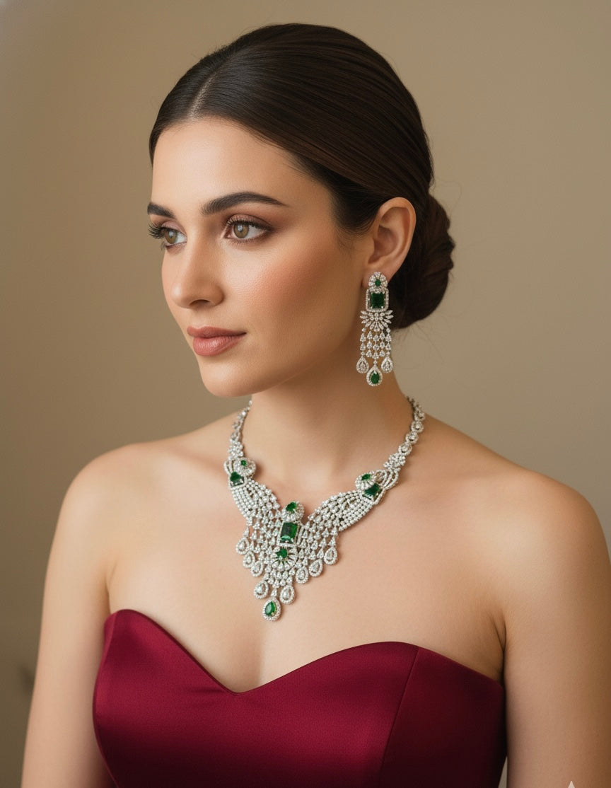 American diamond necklace set