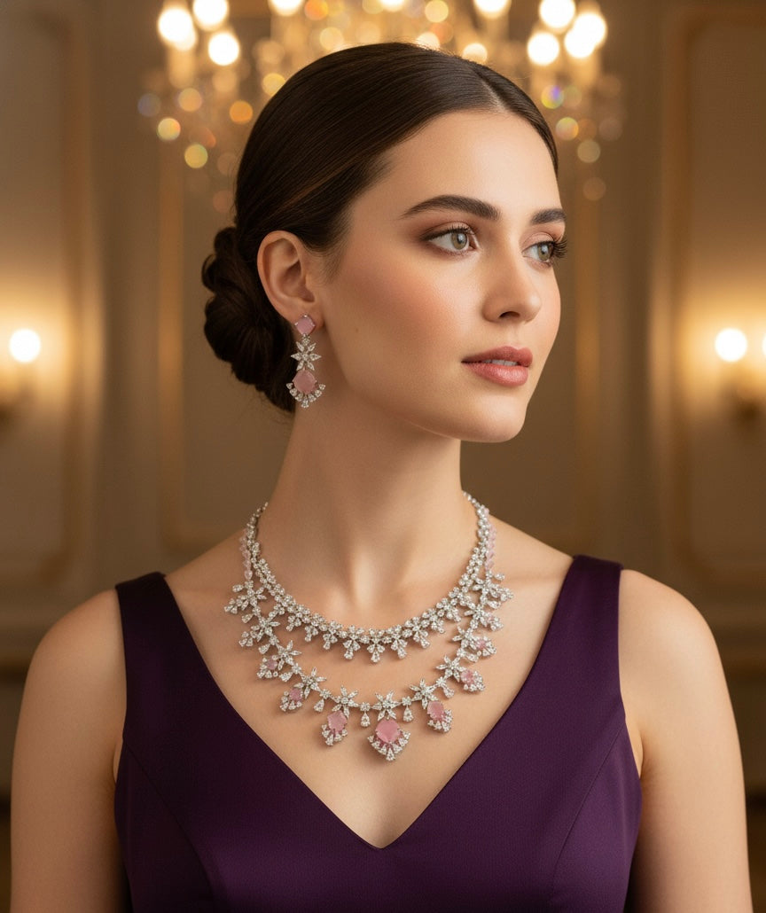 American diamond necklace