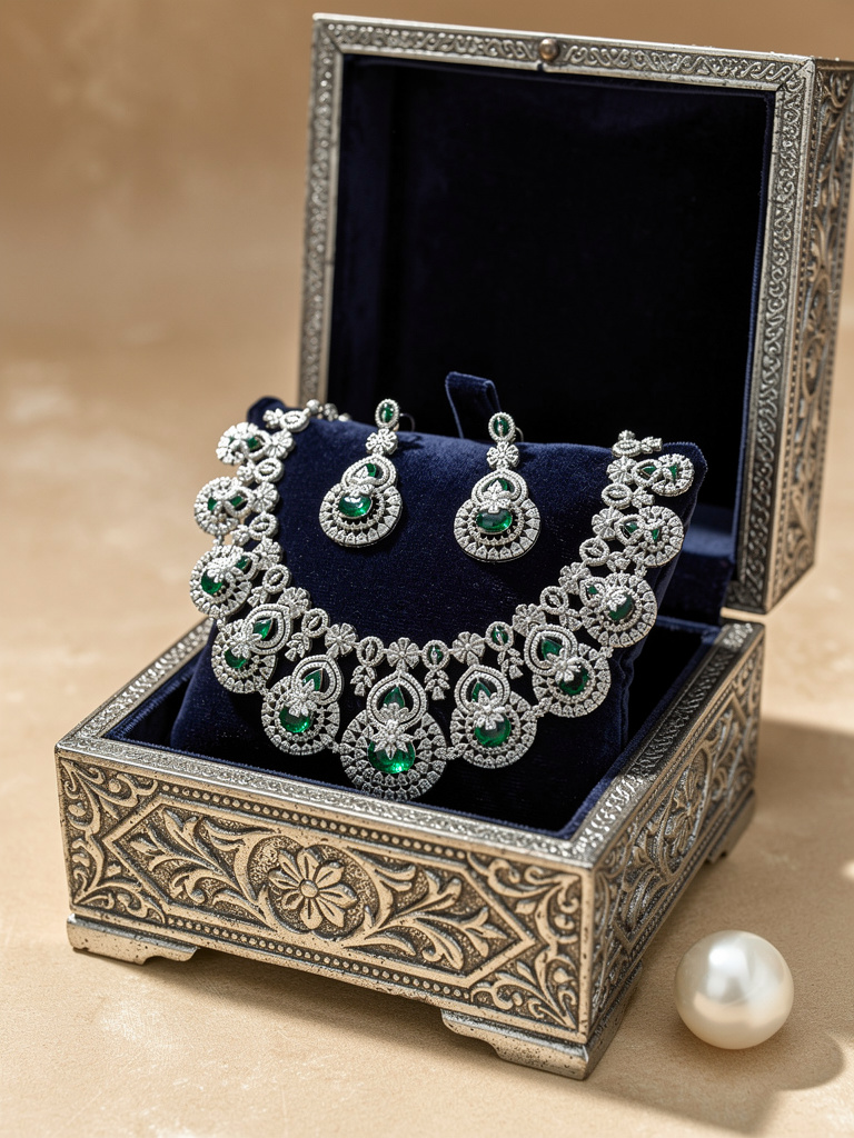 American diamond necklace set