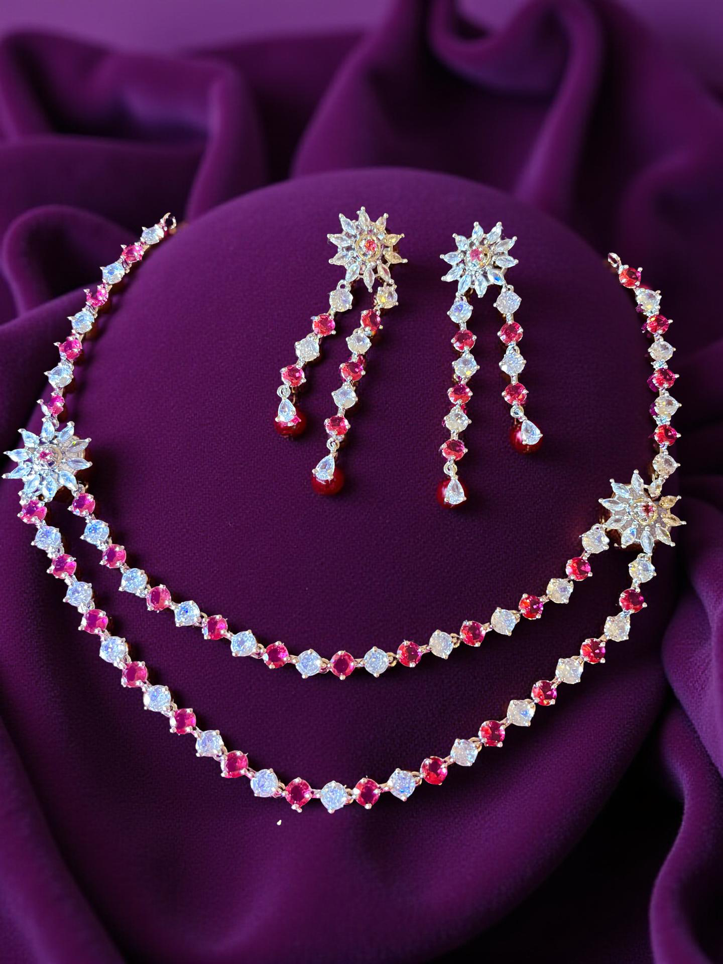 American diamond necklace
