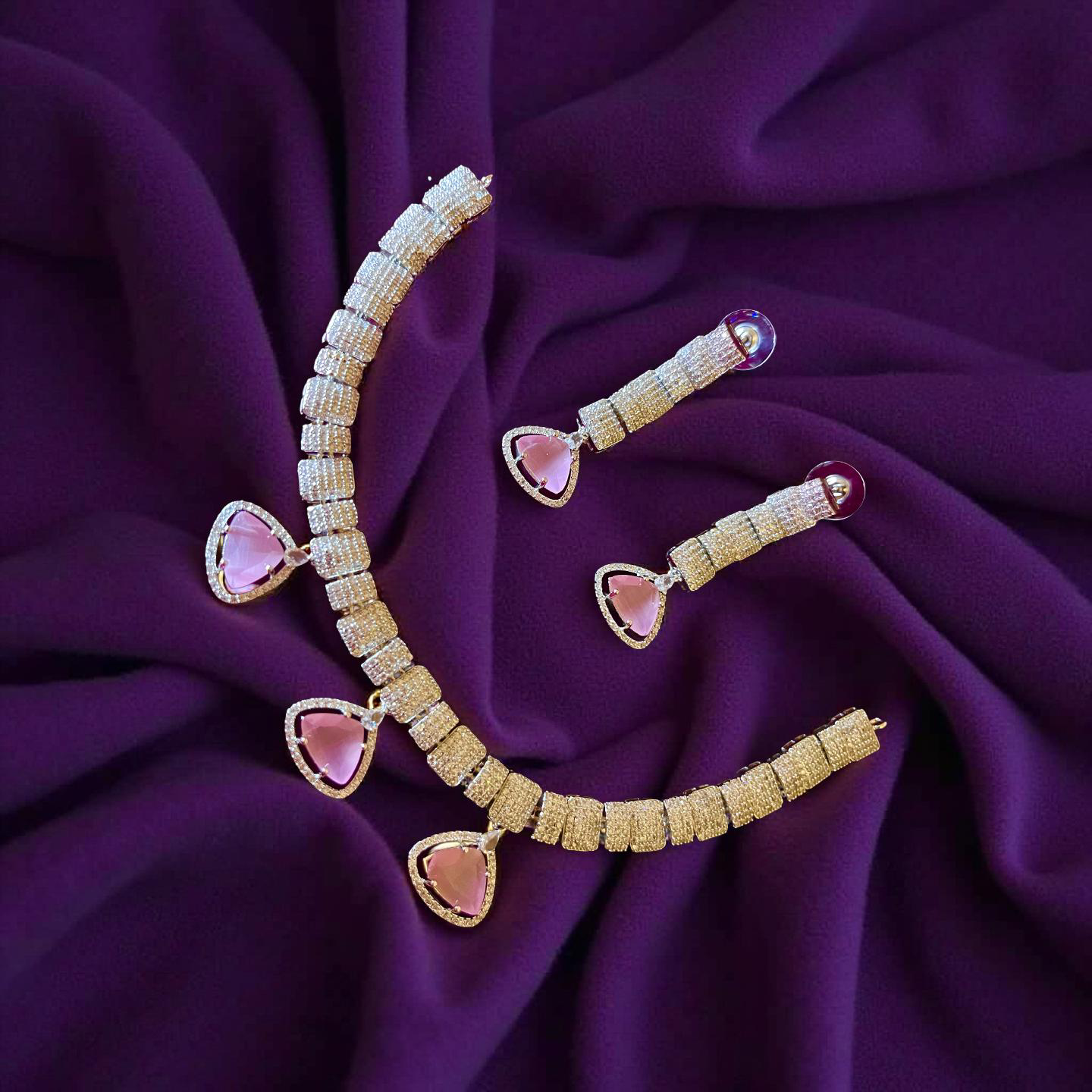 American diamond necklace set