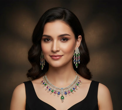 American diamond necklace