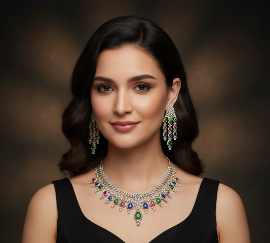 American diamond necklace