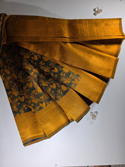 Kubera pattu earth bloom saree